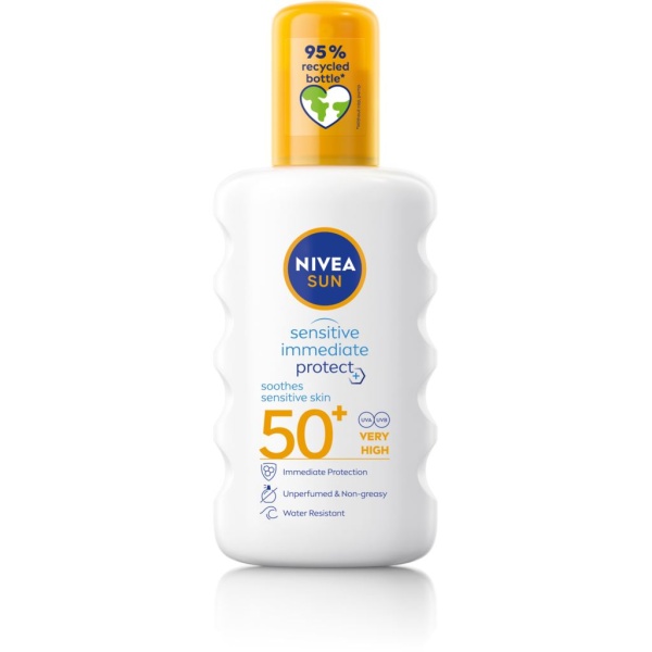 NIVEA Sun Sensitive Immediate Protect SPF50 Soothing Sun Spray 200 ml