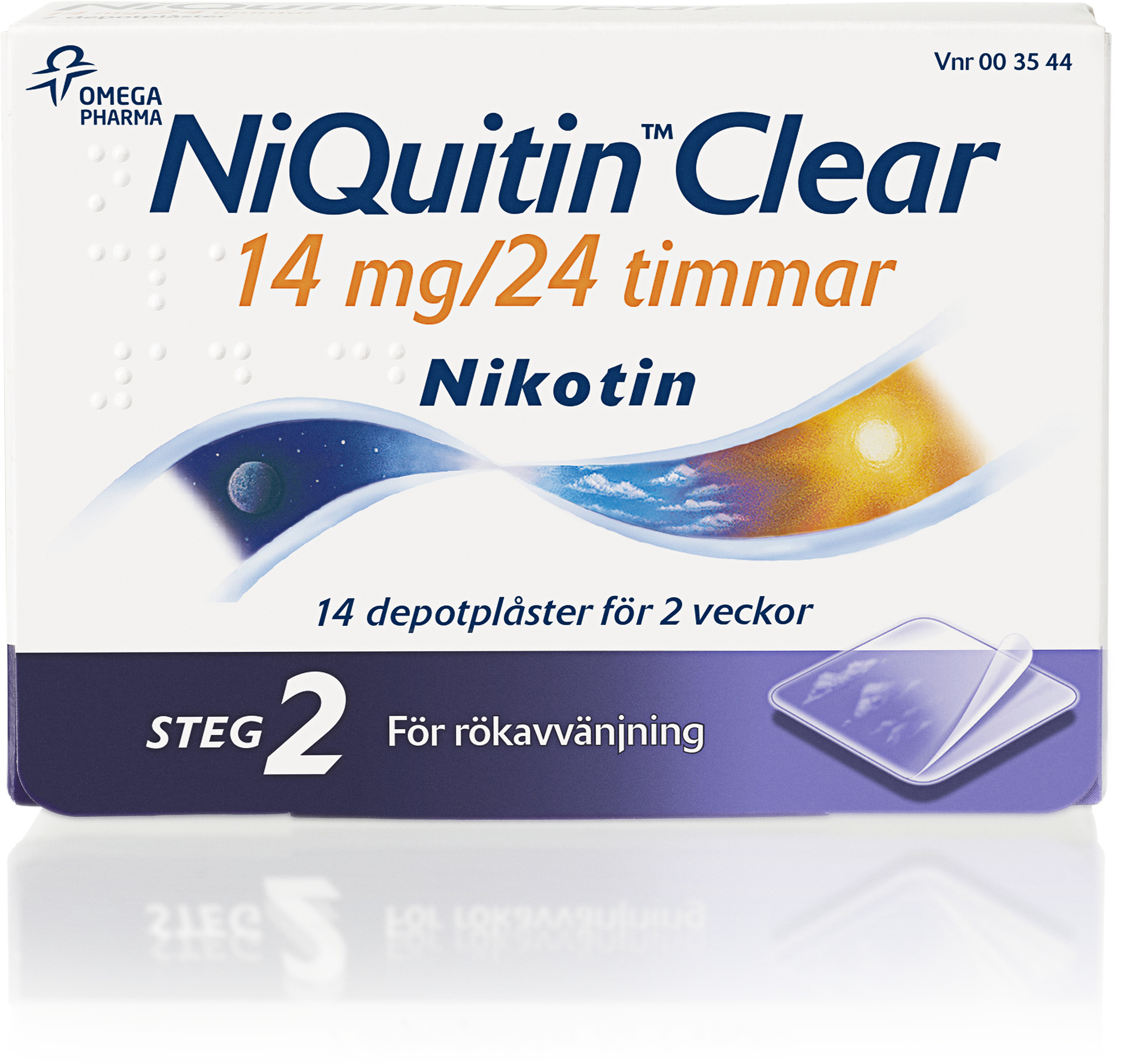NiQuitin Clear Depotplåster 14mg/24timmar Plåster, 14st