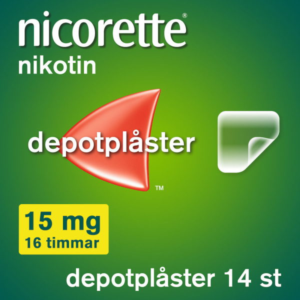 Nicorette Novum Depotplåster 15mg/16timmar Påse, 14x1plåster