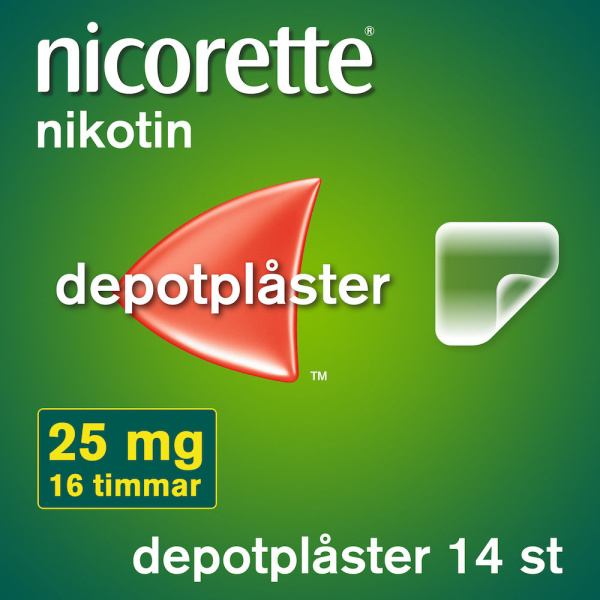 Nicorette Novum Depotplåster 25mg/16timmar Påse, 14x1plåster