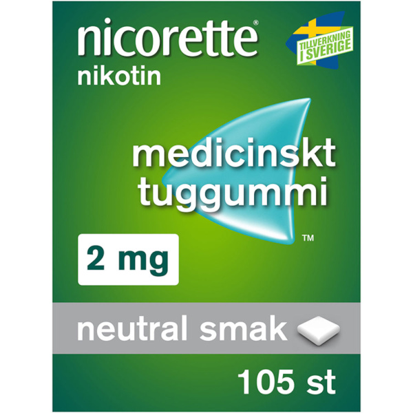 Nicorette® Medicinskt tuggummi 2mg Blister, 105tuggummin