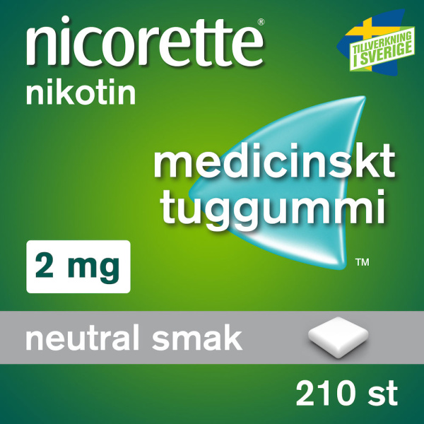 Nicorette® Medicinskt tuggummi 2mg Blister, 210tuggummin