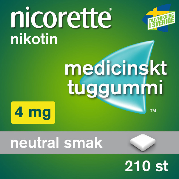 Nicorette® Medicinskt tuggummi 4mg Blister, 210tuggummin