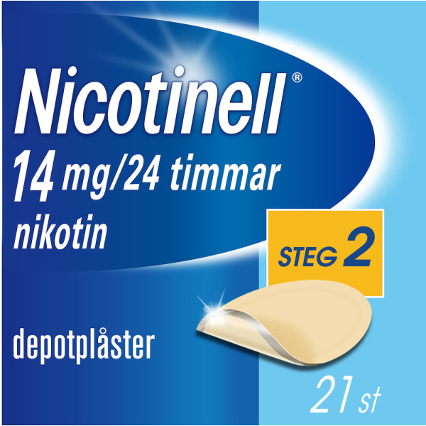 Nicotinell Depotplåster 14mg/24timmar Påse, 21x1depotplåster