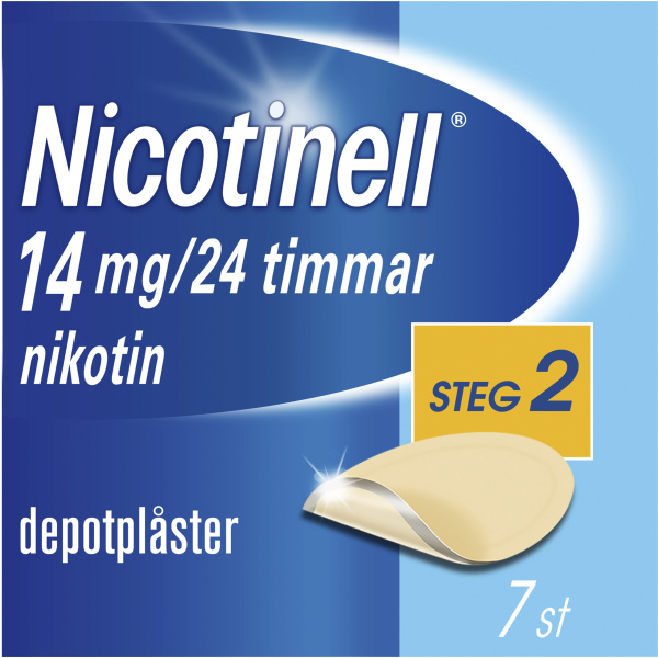 Nicotinell Depotplåster 14mg/24timmar Påse, 7x1depotplåster