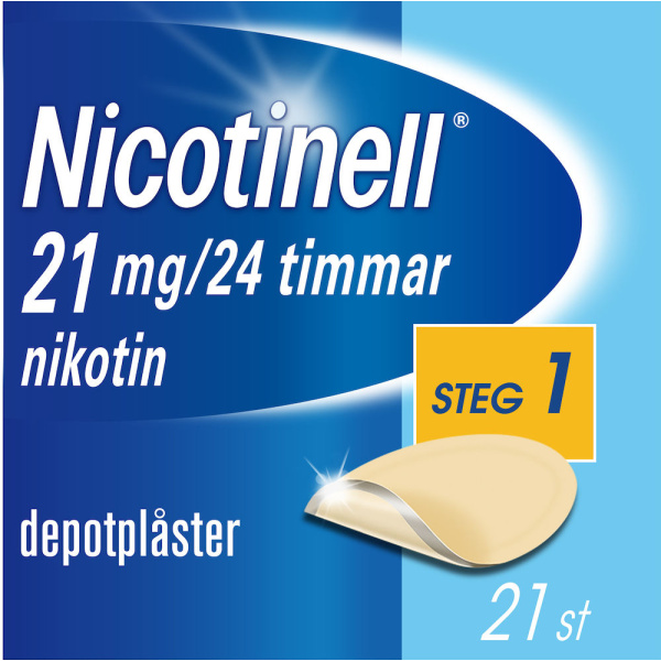 Nicotinell Depotplåster 21mg/24timmar Påse, 21x1depotplåster