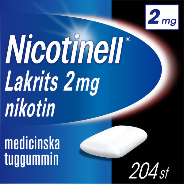 Nicotinell Lakrits Medicinskt tuggummi 2mg Blister, 204tuggummin