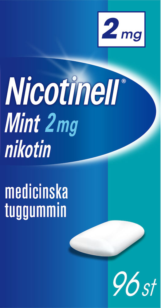 Nicotinell Mint medicinskt tuggummi 2 mg 96 st