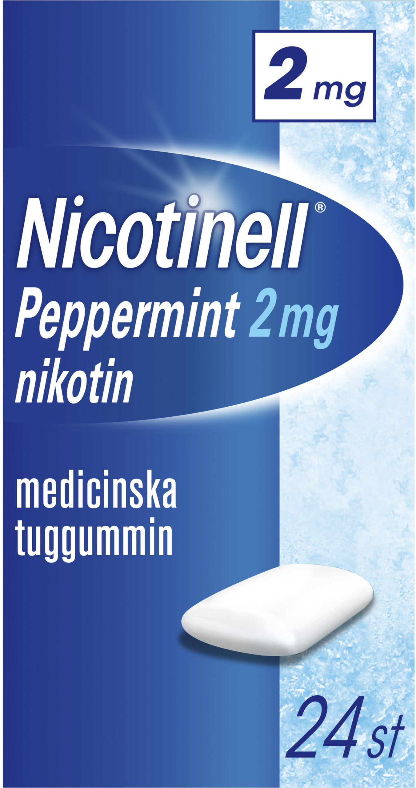 Nicotinell Peppermint Medicinskt tuggummi 2mg Blister, 24tuggummin