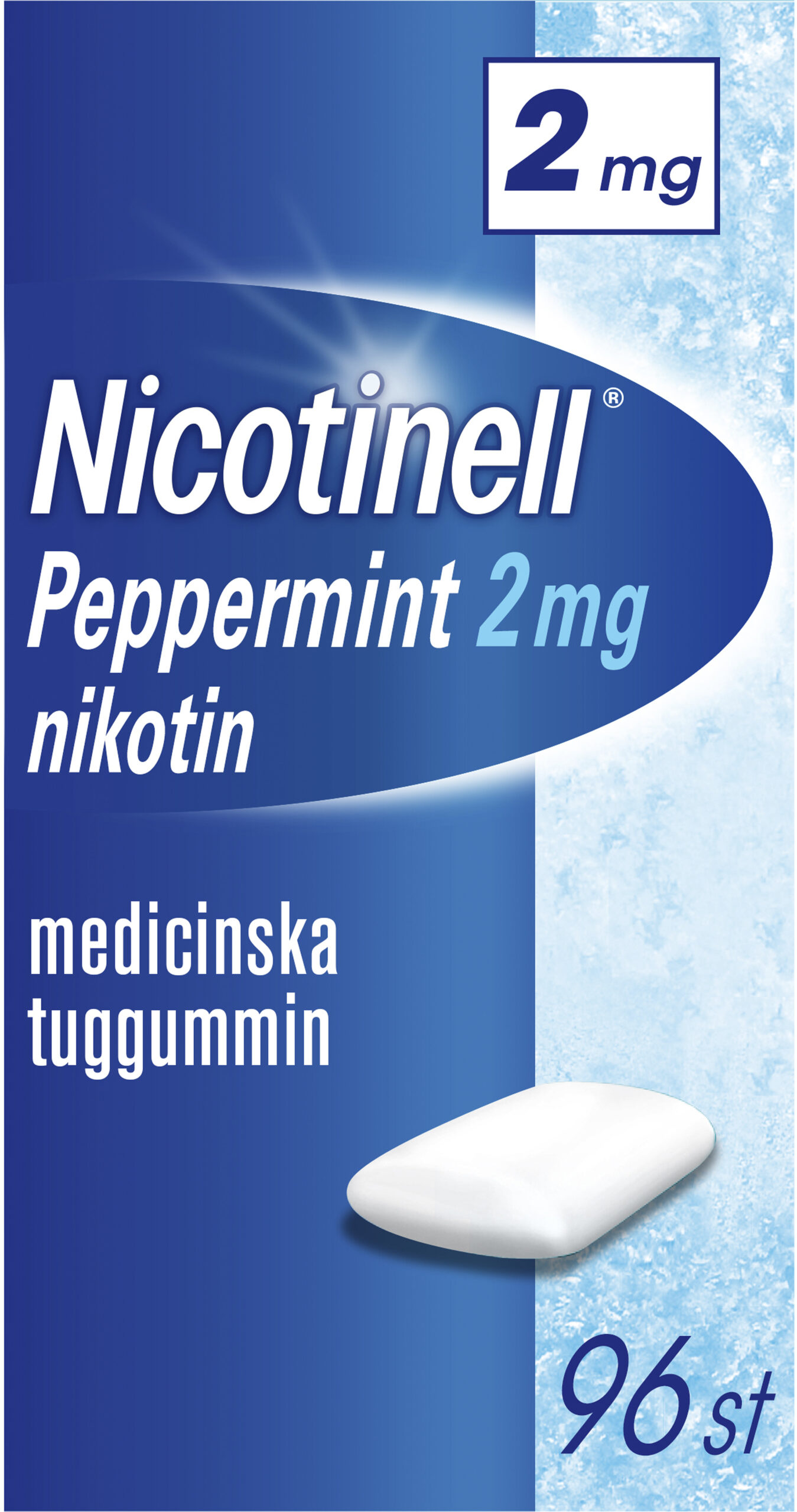Nicotinell Peppermint Medicinskt tuggummi 2mg Blister, 96tuggummin