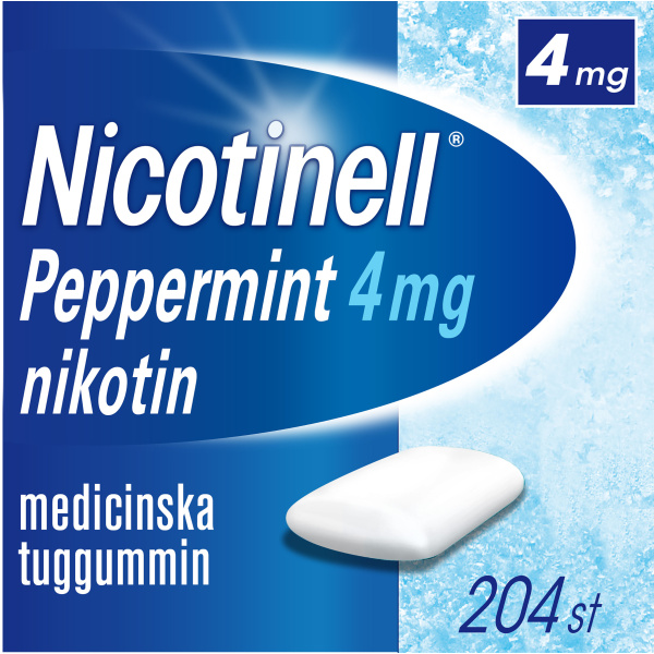 Nicotinell Peppermint Medicinskt tuggummi 4mg Blister, 204tuggummin