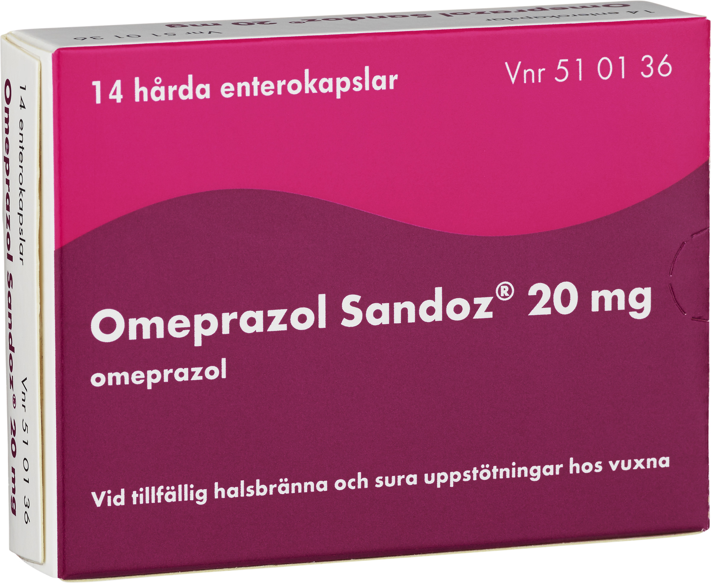 Omeprazol Sandoz Enterokapsel, hård 20mg Blister, 14kapslar