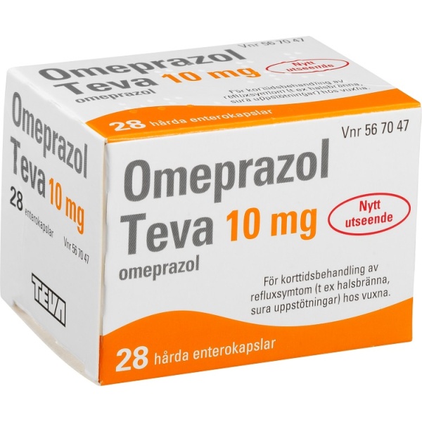 Omeprazol Teva enterokapsel 10 mg 28 st