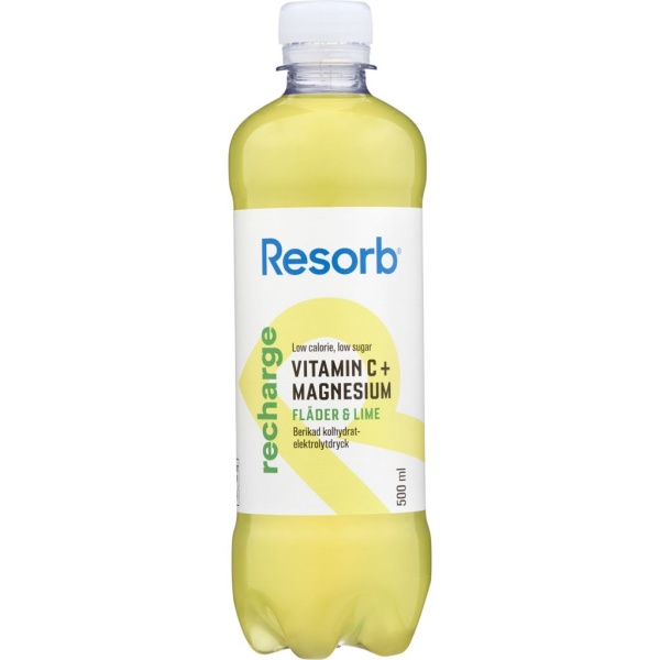 Resorb Recharge Vätskeersättning Fläder & Lime 500 ml