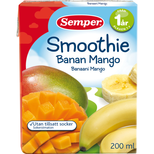 Semper Smoothie 1år+ Banan & Mango 200ml