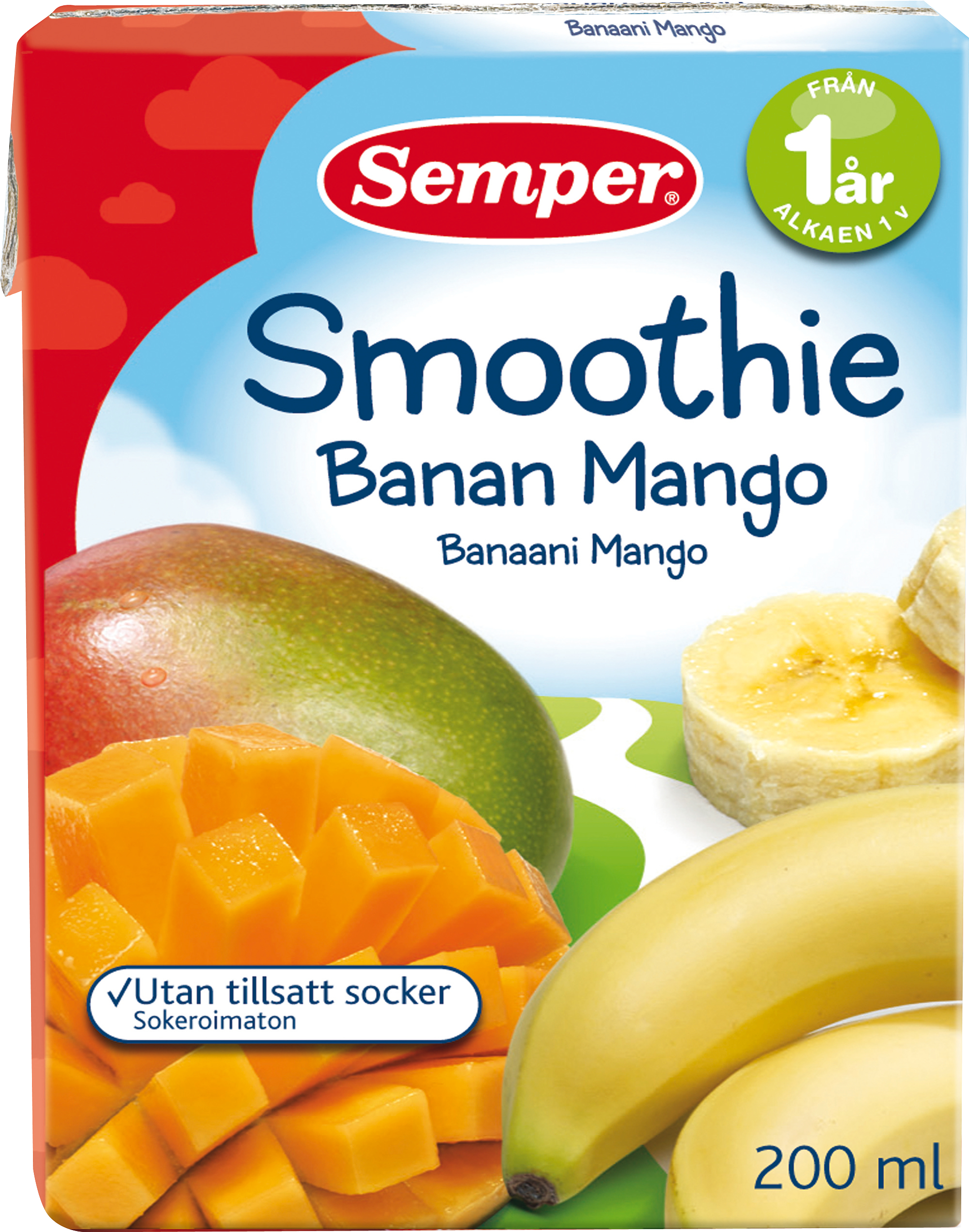 Semper Smoothie 1år+ Banan & Mango 200ml