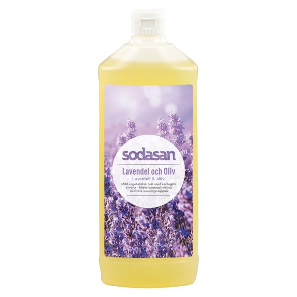 Sodasan Lavendel & Oliv Flytande Tvål 1 l