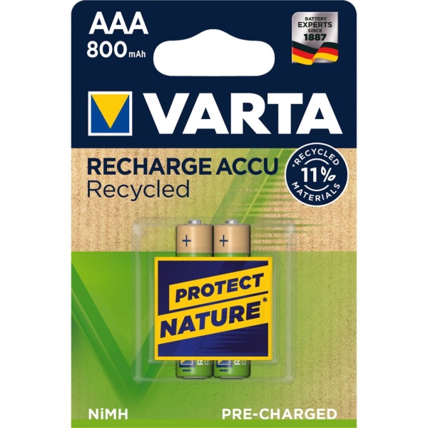 VARTA Recharge Accu Recycled 800 mah 2 stycken
