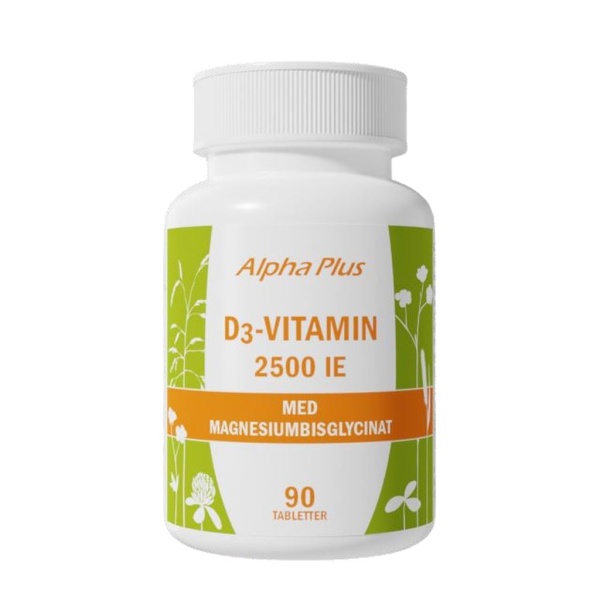 Alpha Plus D3-vitamin 2500 IE 90 tabletter