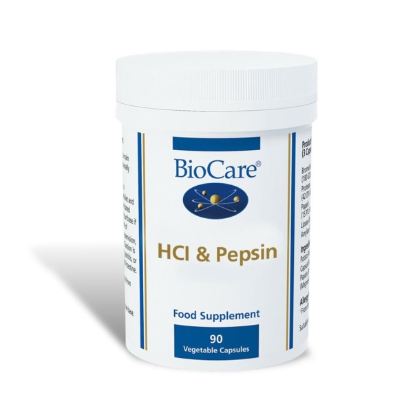 BioCare HCL & Pepsin 90 kapslar