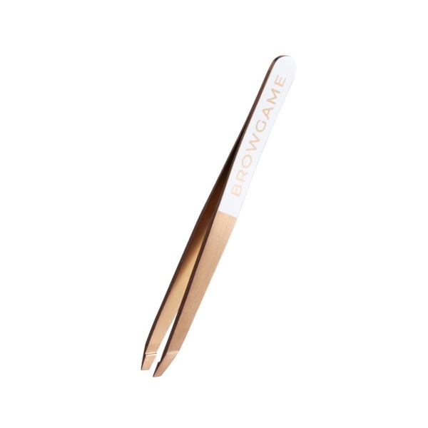 Browgame Cosmetics Prestige Tweezer Slanted - Rosé Gold 1 st
