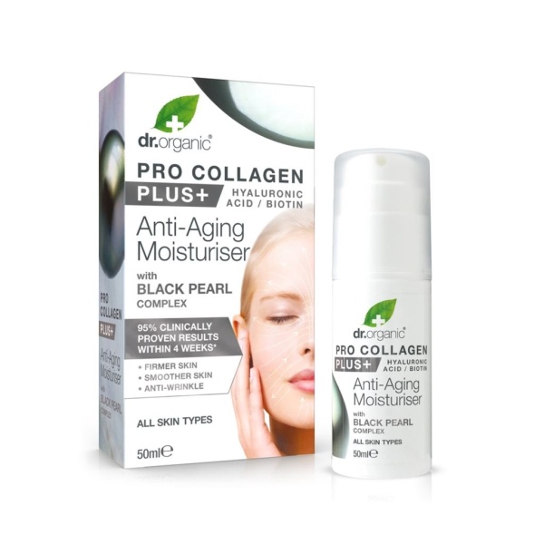 Dr Organic Pro Collagen+ Anti-Aging Moisturiser Black Pearl 50 ml