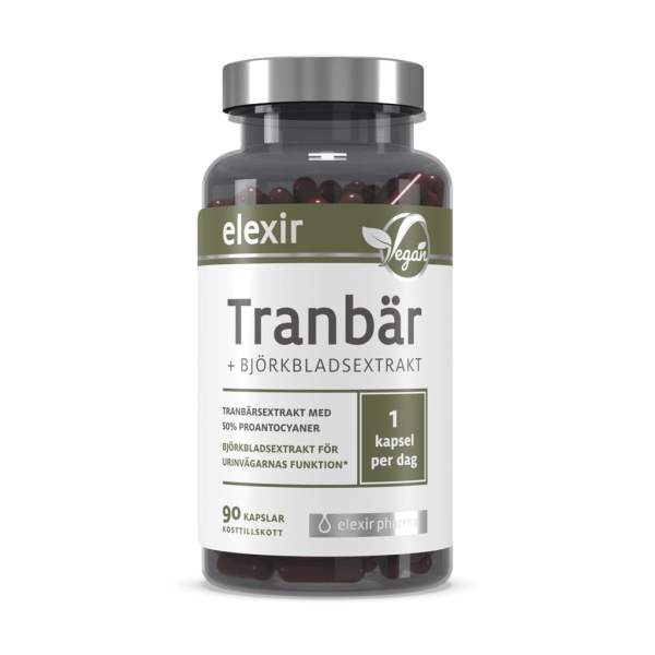 Elexir Pharma Tranbär 90 kapslar