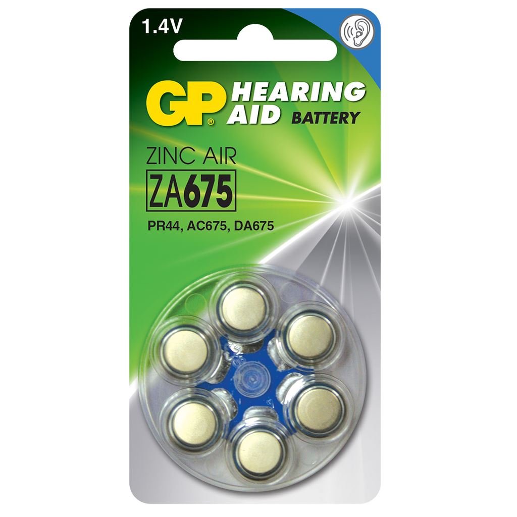GP Batterier Hörapparat ZA675 - 6 st