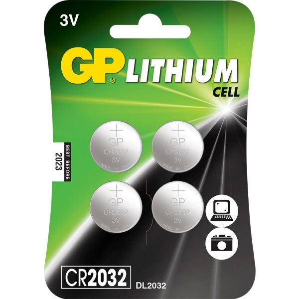 GP CR 2032-7U4 Batteri 4 st
