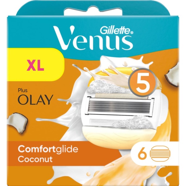 Gillette Venus Comfortglide Coconut Plus Olay Rakblad 6 st