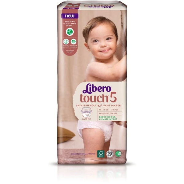 Libero Touch Blöjor stl 5 10-14 kg 34 st