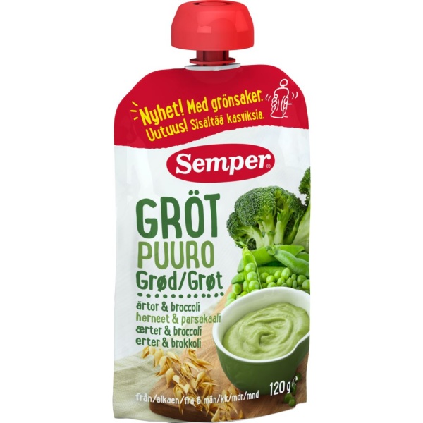 Semper Gröt Ärtor & Broccoli 120 g