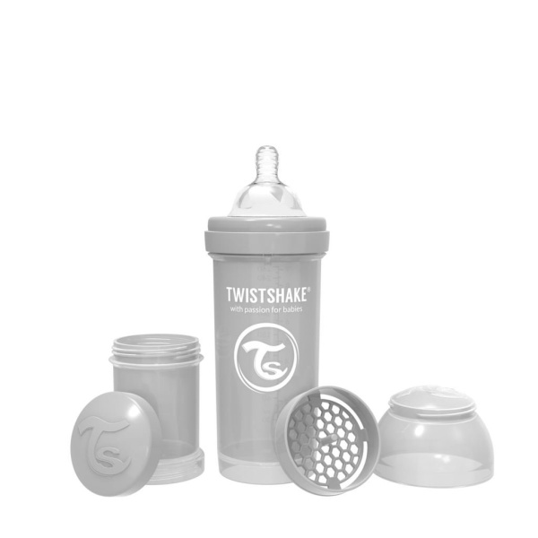 Twistshake Anti-Kolik Pastell Grå 260 ml