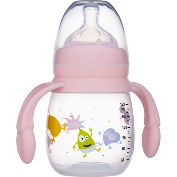 2B BABY Babblarna Nappflaska Handtag Rosa 180 ml