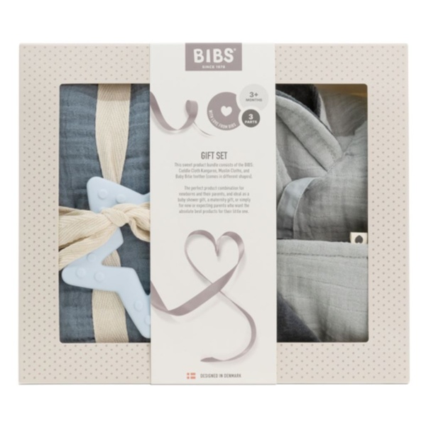 BIBS Baby Shower Baby Blue Gift Set