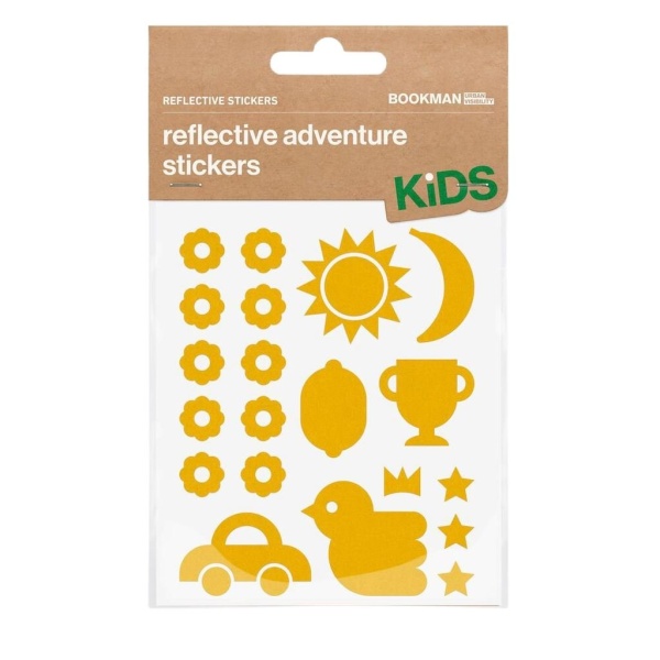 Bookman Urban Visibility Kids Reflective Stickers Adventure Yellow 1 set