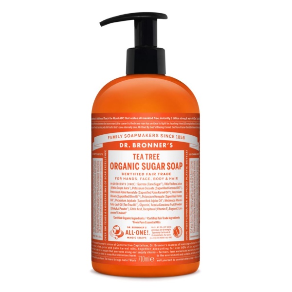 Dr. Bronner's Tea Tree Organic Sugar Soap 710 ml