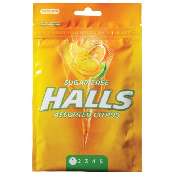 Halls Assorted citrus sugarfree 65 g