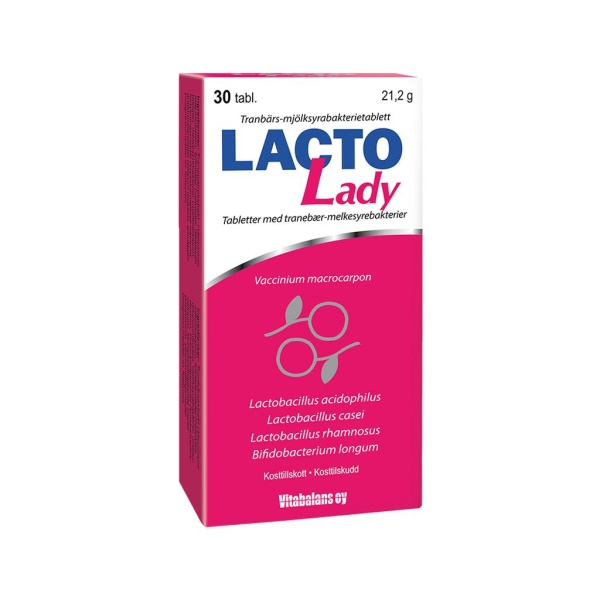 LactoLady tranbärsextrakt + mjölksyrabakterier 30 tabletter