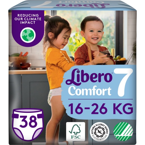 Libero Comfort 7 Blöjor (16-26 kg) 38 st