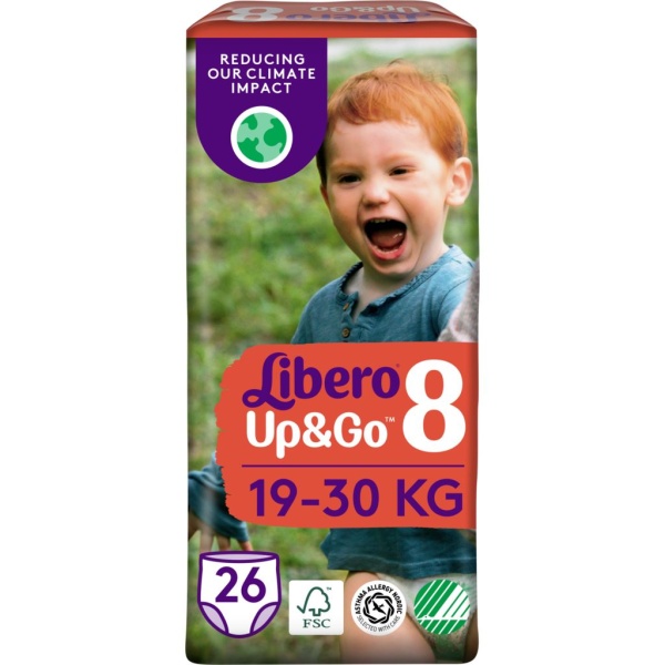 Libero Up&Go Byxblöjor (19-30 kg) 26 st