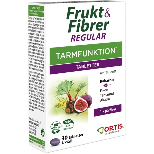 Ortis Frukt & Fibrer Normal Tarmfunktion 30 st