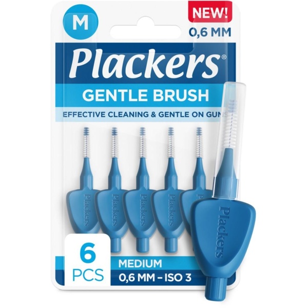 Plackers Gentle Brush M 0,6 mm 6 st