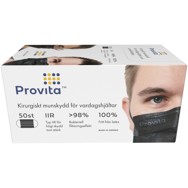 Provita Medical Munskydd Typ IIR Svart 50 st