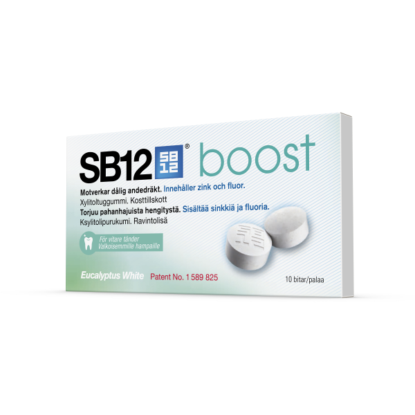 SB12 Boost Eucalyptus White Tuggummi 10 st