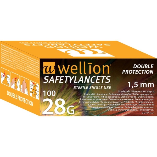 Wellion Säkerhetslancett 28g 100 st