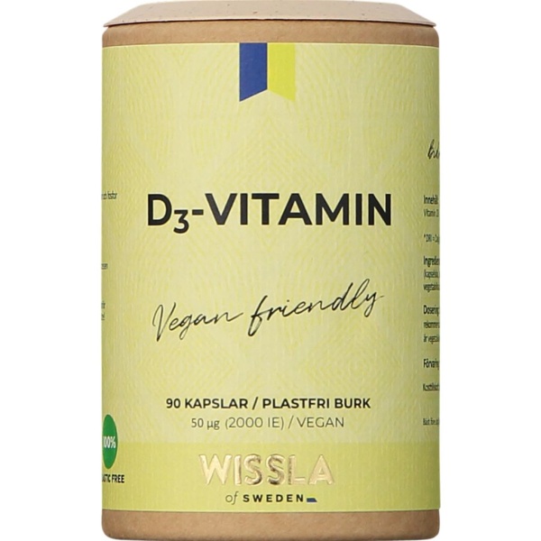 Wissla of Sweden Vegan D3-Vitamin 90 kapslar