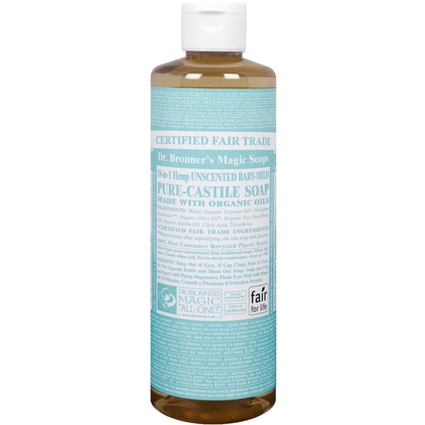 Dr. Bronner's Mild Unscented Liquid Soap 475 ml