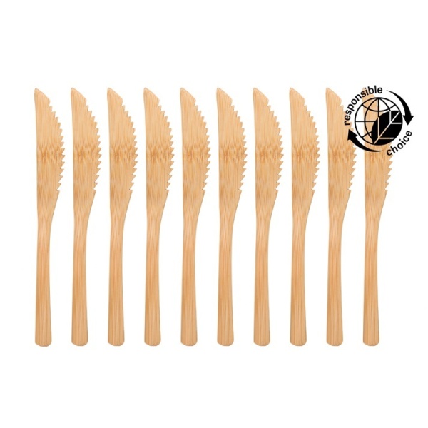 Engångsbestick Bambu Kniv 16 cm, 10 st
