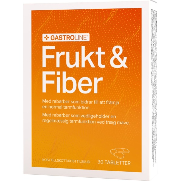 Gastroline Frukt & Fiber 30 tabletter
